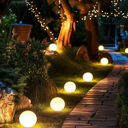 Spherical LED Ball Lamp for Garden Yard Pathway Outdoor Lighting