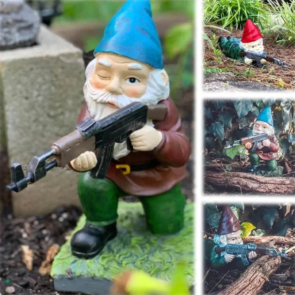 Spooky Halloween Gnome Statue Outdoor Garden Accent