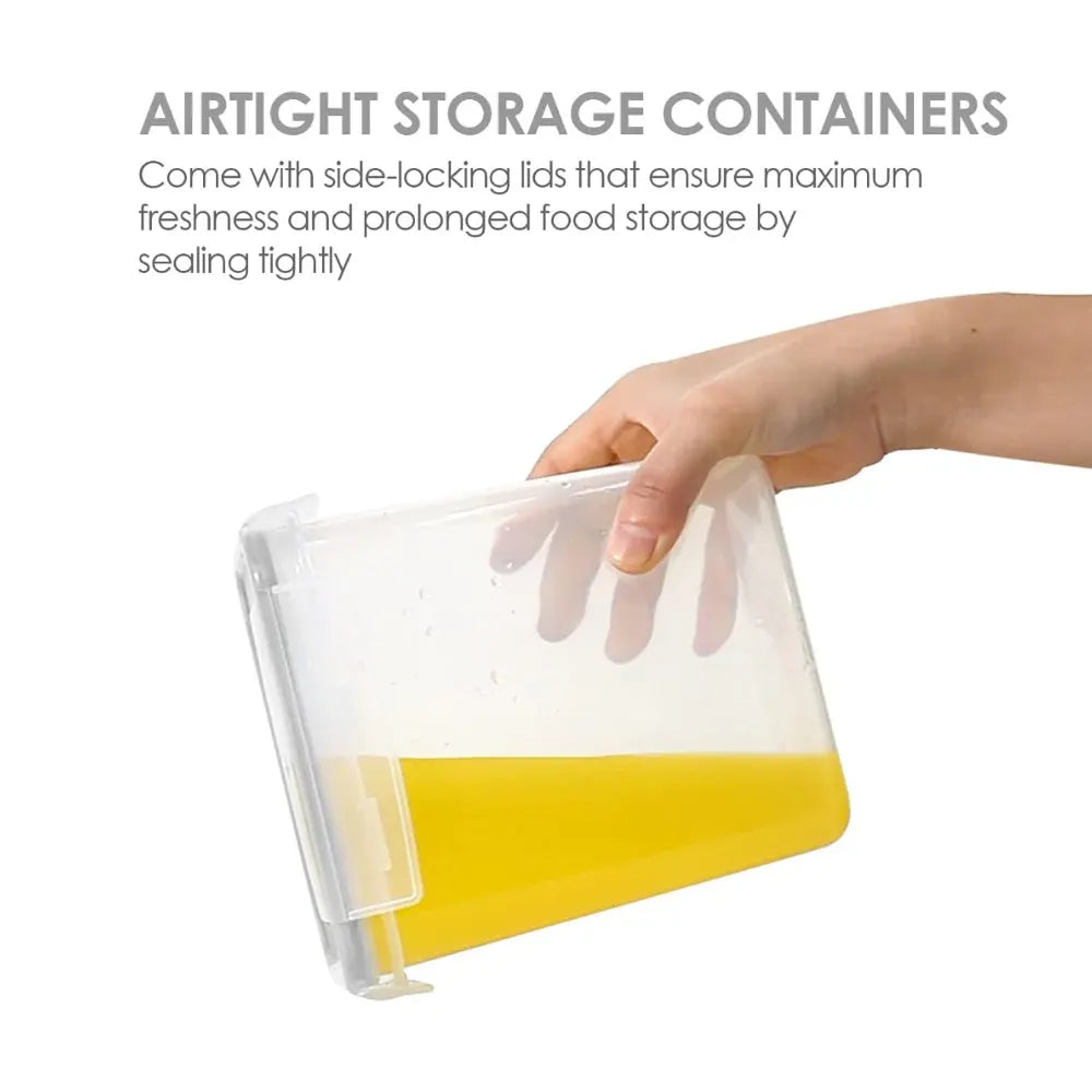 Stackable Airtight Clear Kitchen Food Storage Container Set