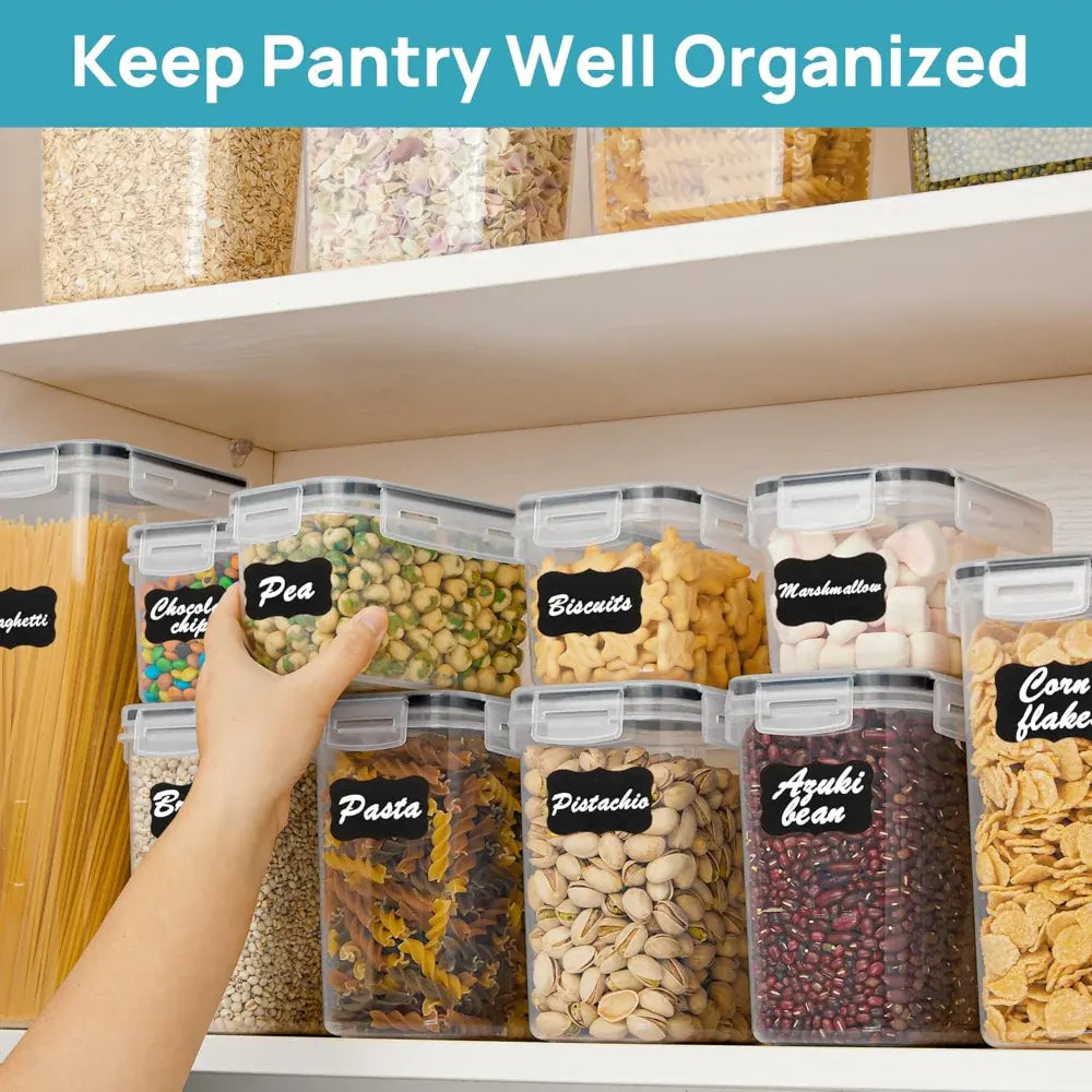 Stackable Airtight Clear Kitchen Food Storage Container Set