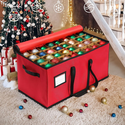 Stackable Fabric Christmas Ornament Storage Container
