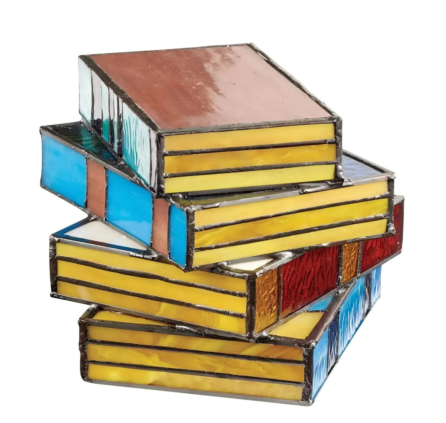 Stained Glass Book-Shaped Table Lamp | Handcrafted Decorative Lighting