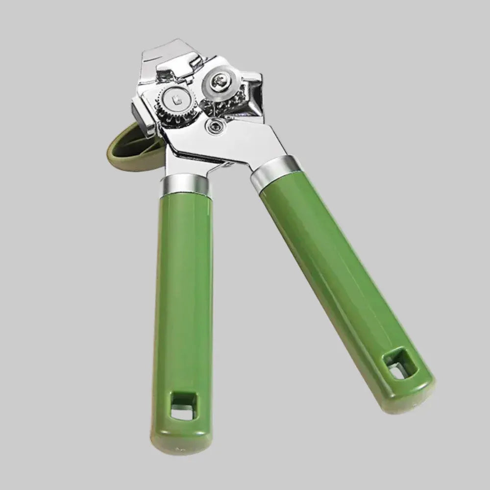 Stainless Steel Manual Can Opener with Built-In Bottle Opener - Kitchen Tool