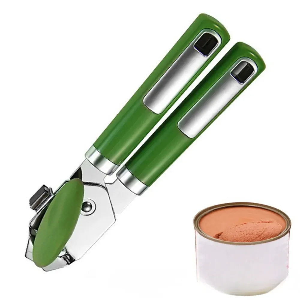 Stainless Steel Manual Can Opener with Built-In Bottle Opener - Kitchen Tool