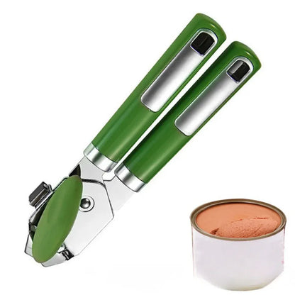 Stainless Steel Manual Can Opener with Built-In Bottle Opener - Kitchen Tool