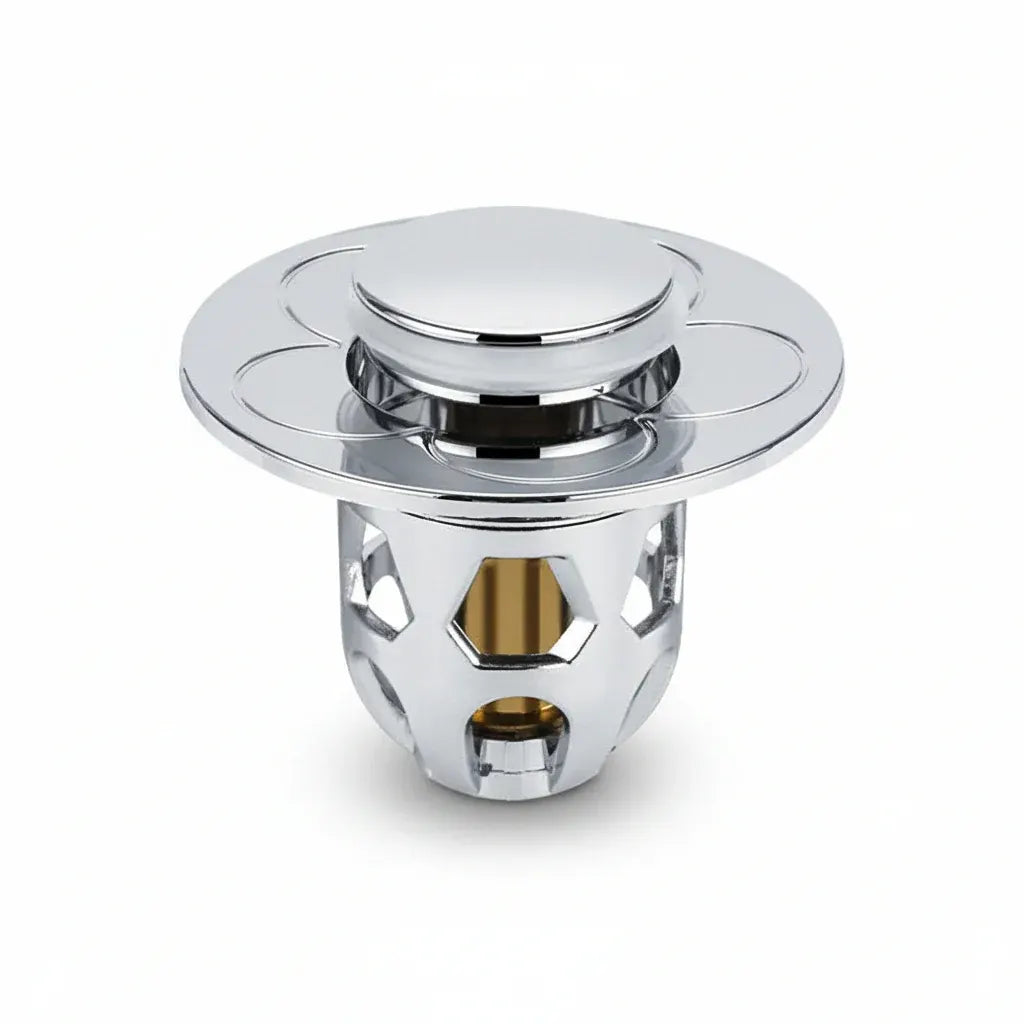 Stainless Steel Pop-Up Bathroom Sink Plug Anti-Clog Drain Stopper