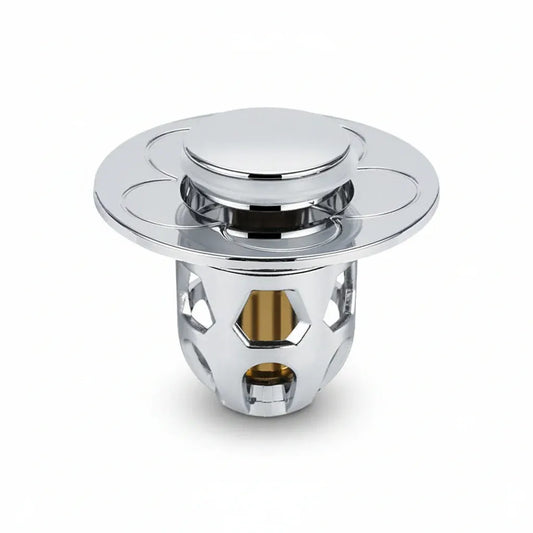 Stainless Steel Pop-Up Bathroom Sink Plug Anti-Clog Drain Stopper