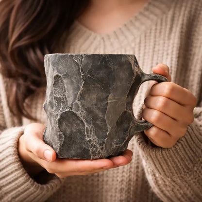Stone-Textured Coffee Mug Decorative Drinkware