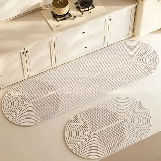Striped Non-Slip Absorbent Kitchen Floor Runner Mat