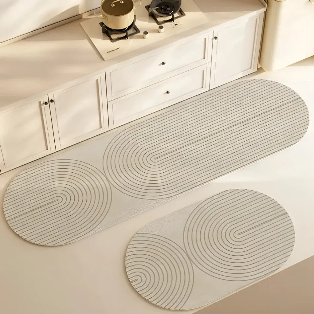 Striped Non-Slip Absorbent Kitchen Floor Runner Mat