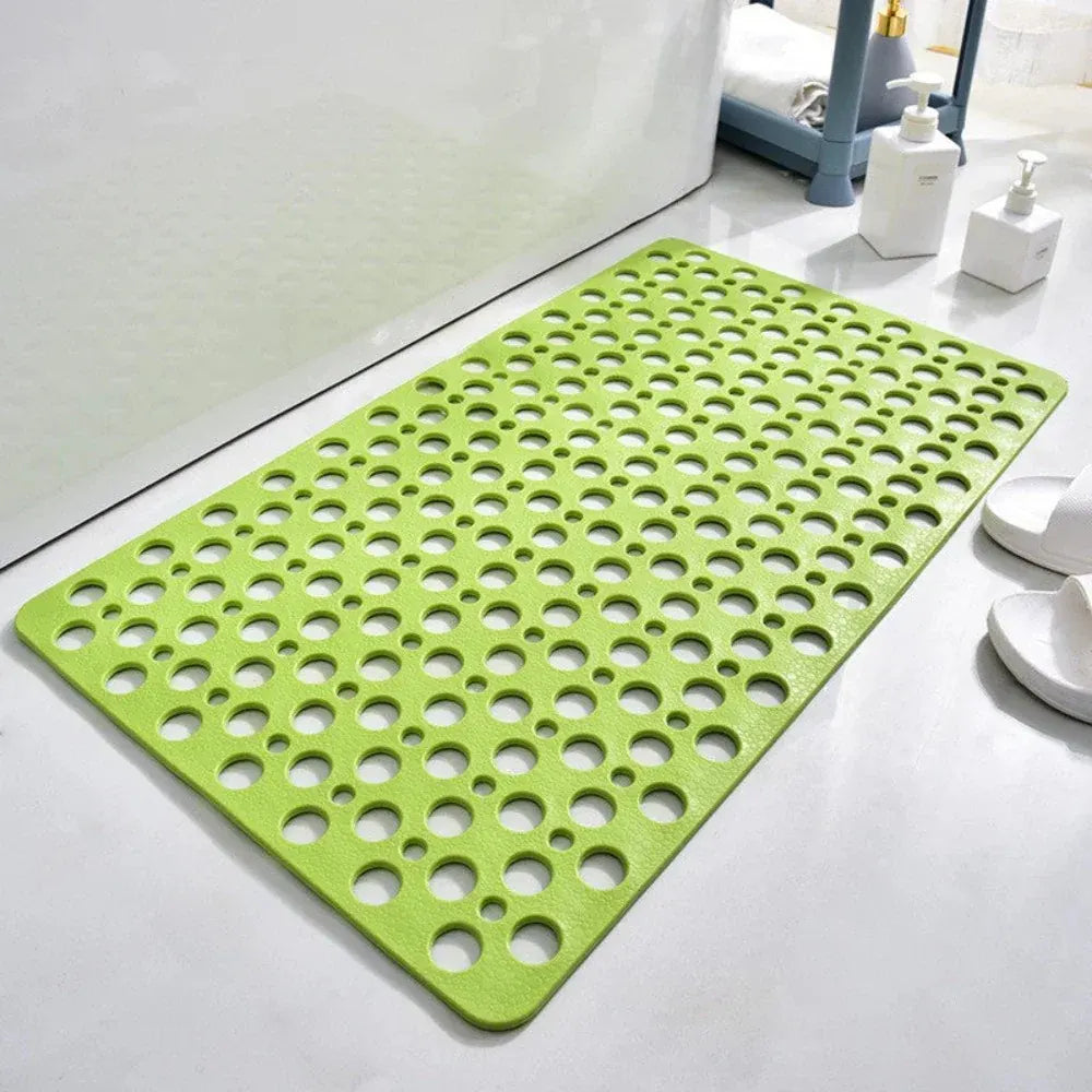 Suction Cup Bath Mat with Drain Design for Shower