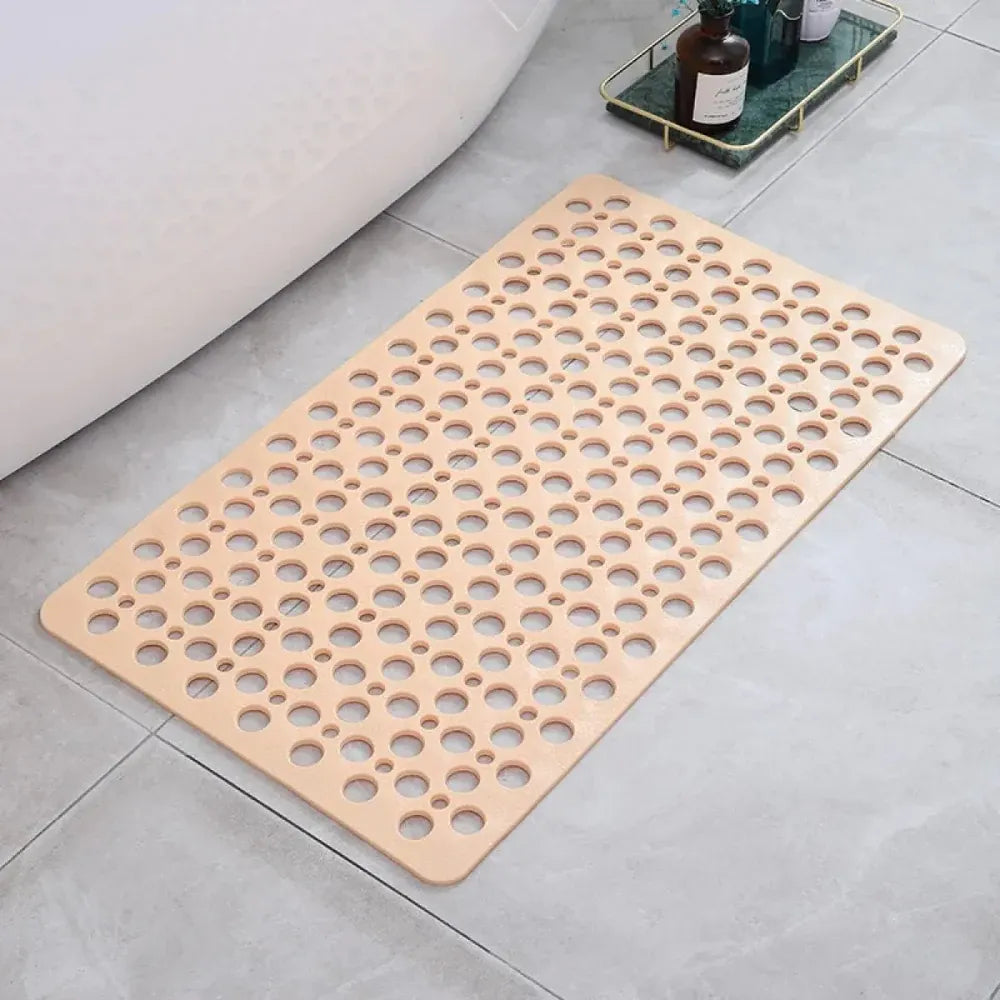 Suction Cup Bath Mat with Drain Design for Shower
