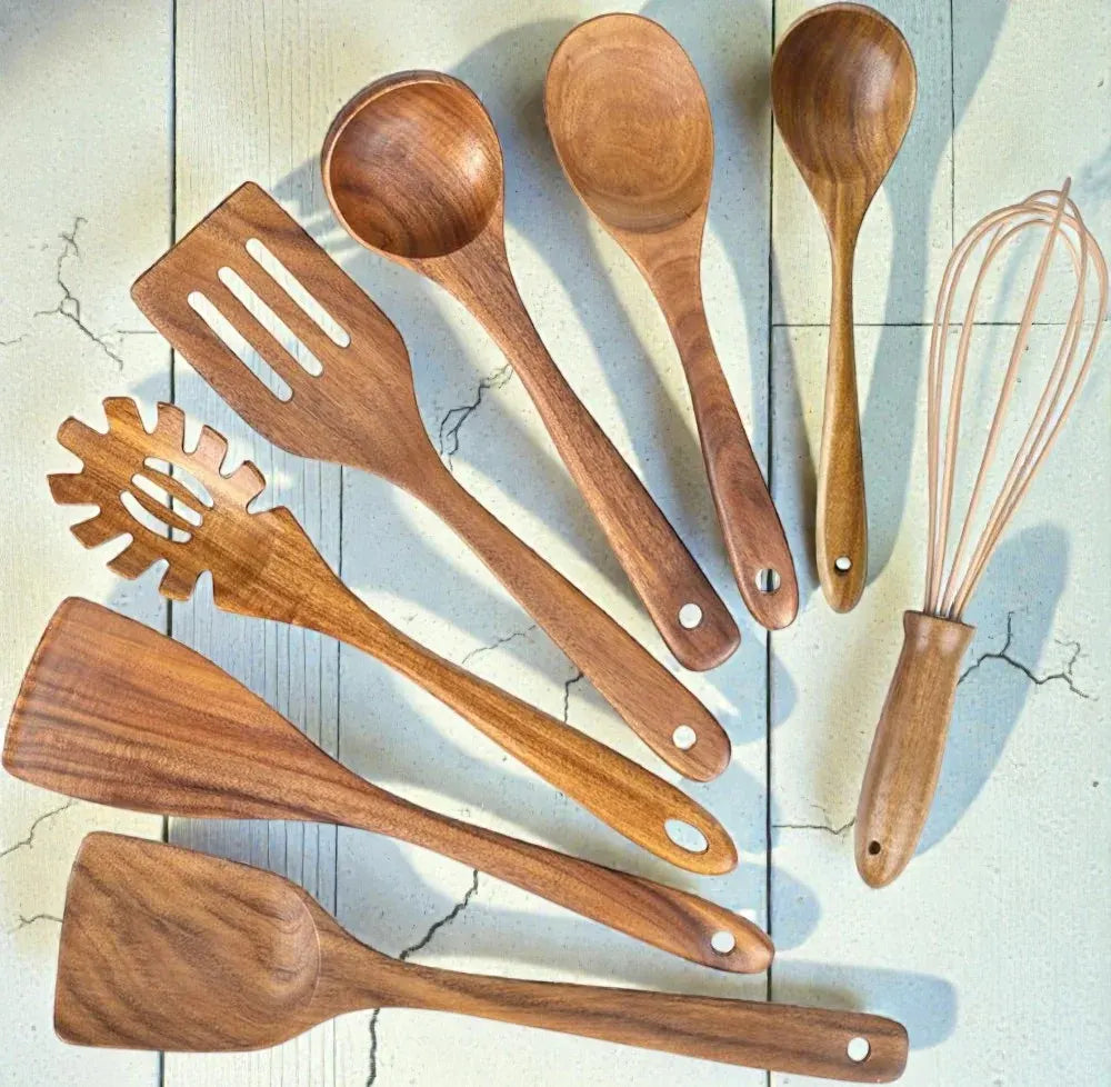 Teak Kitchen Utensil Collection