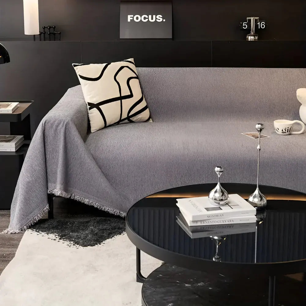 Textured Minimalist Couch Cover Furniture Protector