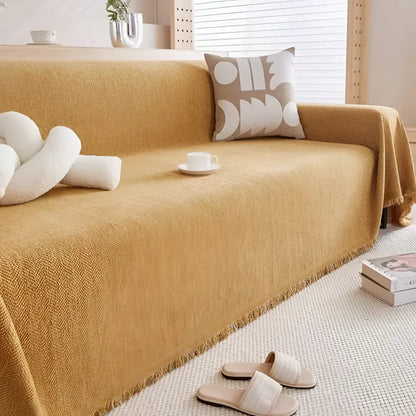 Textured Minimalist Couch Cover Furniture Protector