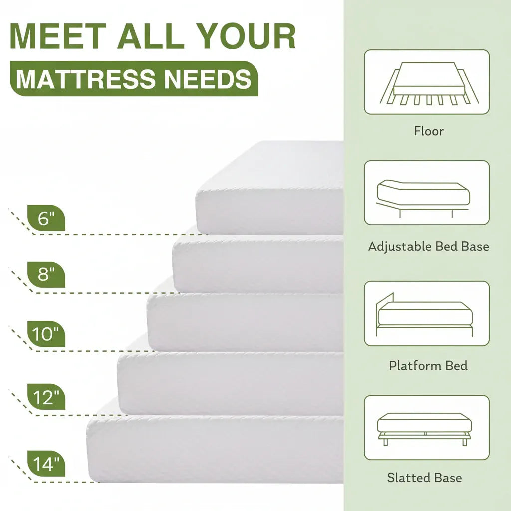 Twin Size Cooling Memory Foam Mattress for Supportive Restful Sleep