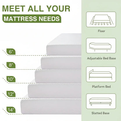 Twin Size Cooling Memory Foam Mattress for Supportive Restful Sleep