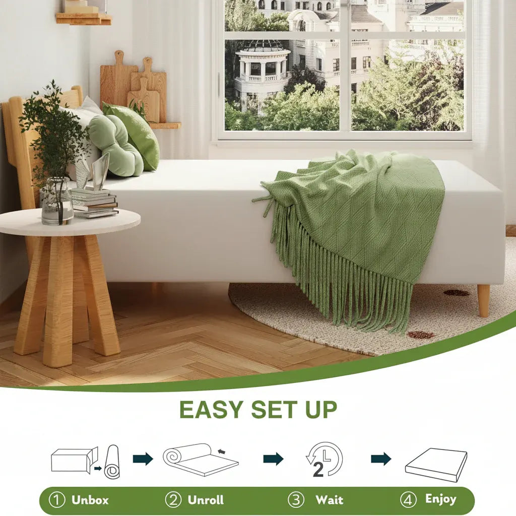 Twin Size Cooling Memory Foam Mattress for Supportive Restful Sleep