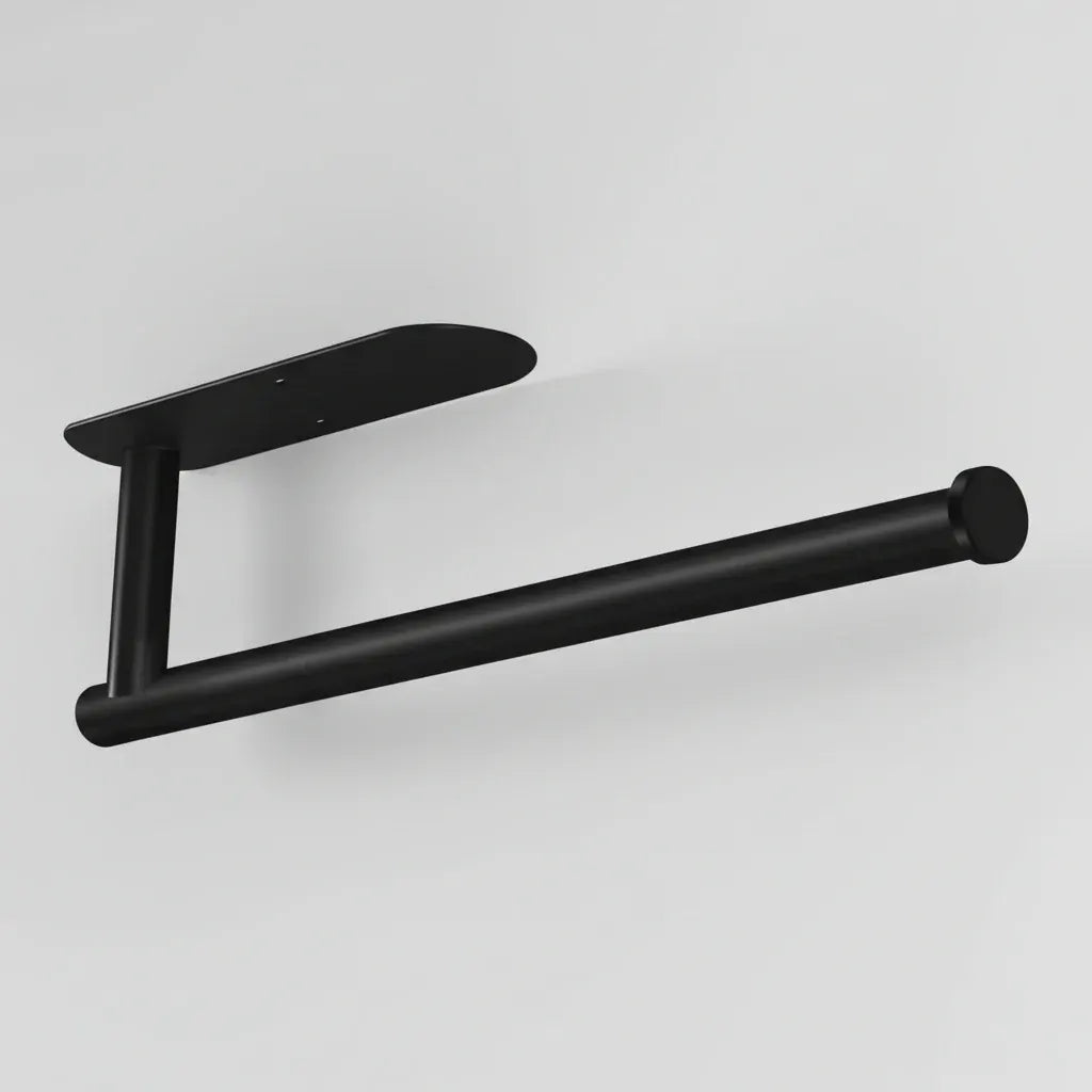 Under Cabinet Paper Towel Holder in Black Stainless Steel
