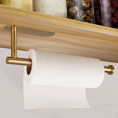 Under Cabinet Paper Towel Holder in Black Stainless Steel