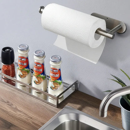 Under Cabinet Paper Towel Holder in Black Stainless Steel