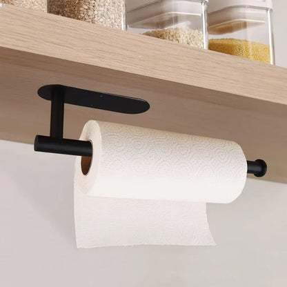 Under Cabinet Paper Towel Holder in Black Stainless Steel