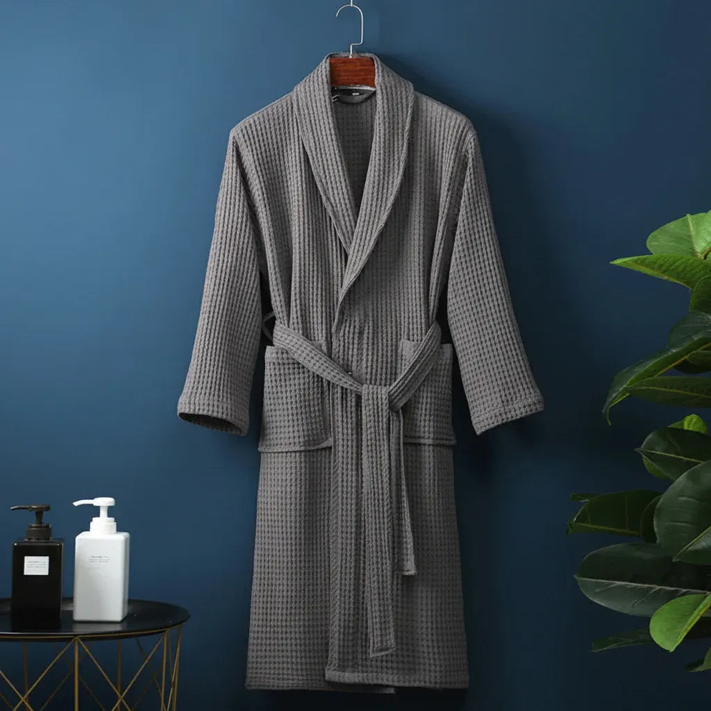 Unisex Plush Absorbent Dressing Gown Bathrobe