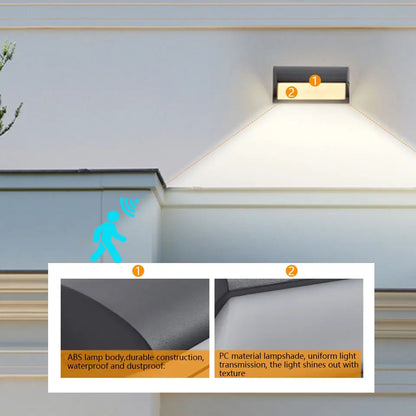 Waterproof Outdoor LED Wall Lamp with Motion Sensor for Garden