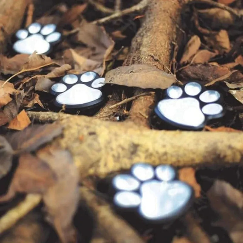 Waterproof Paw Print Solar Garden Path Lights - Outdoor Decor