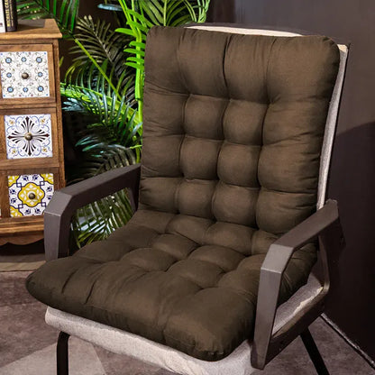 Weather-Resistant Polyester Seat Pad Cushion for Patio & Dining Chairs