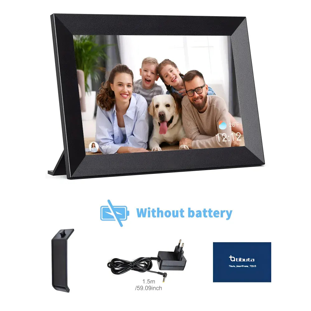 WiFi Digital Picture Frame HD Touchscreen Display, Tabletop or Wall Mountable
