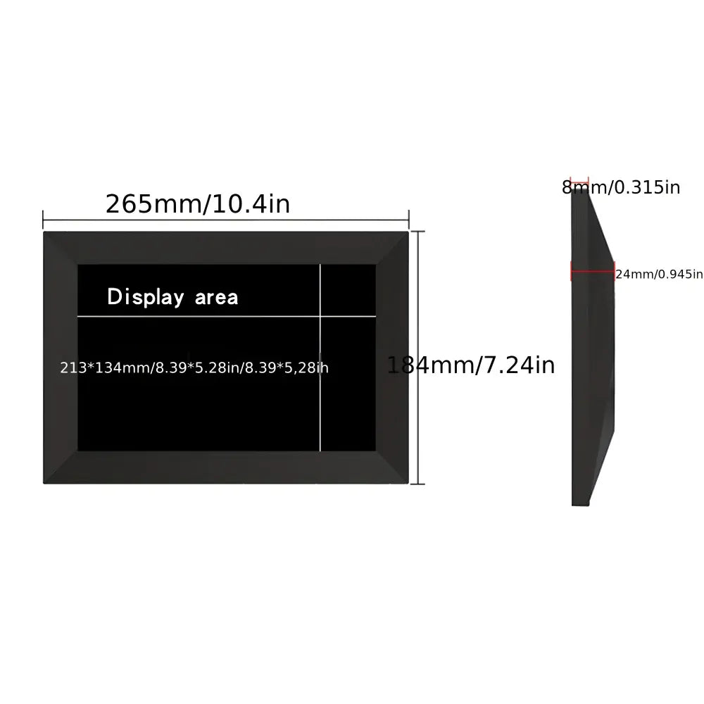 WiFi Digital Picture Frame HD Touchscreen Display, Tabletop or Wall Mountable