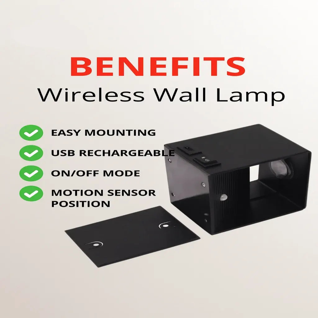 Wireless LED Wall Light with Adjustable Beam Angle